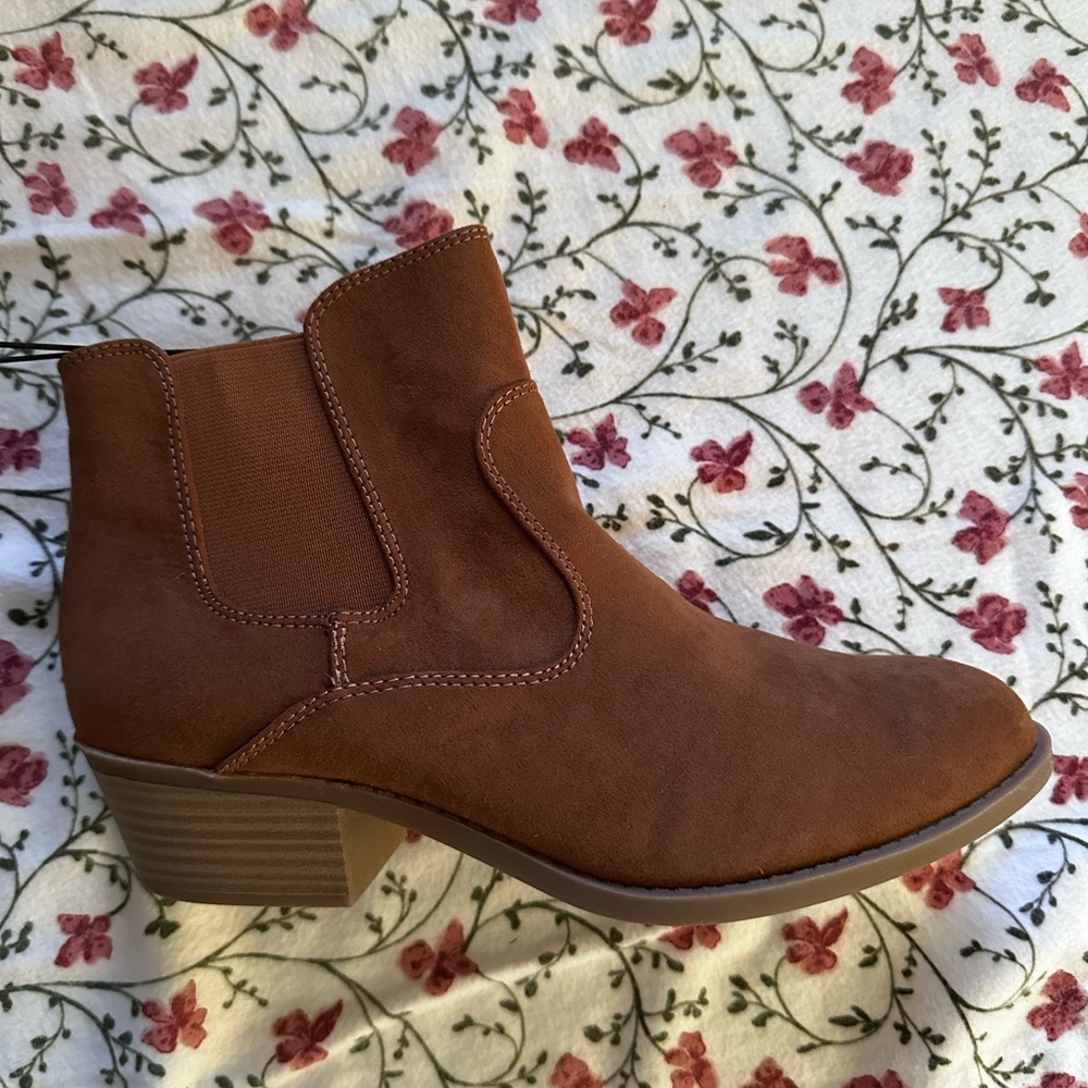 JCPenney Chestnut Ankle Booties
